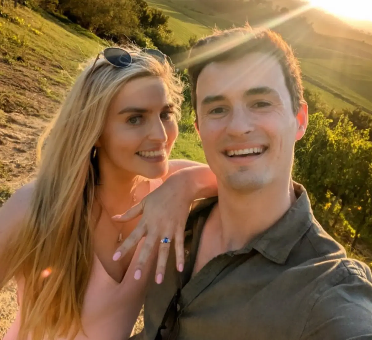Tilly Rose pictured with her fiance (