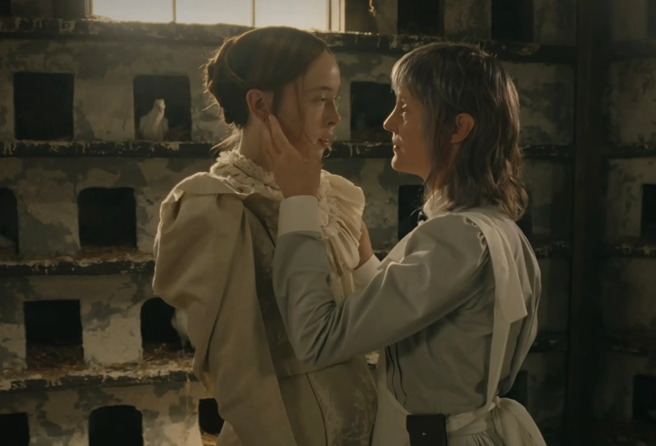 Viewers have been left confused by the lesbian storyline featuring Ella Beatty and Vicky Krieps (Netflix)
