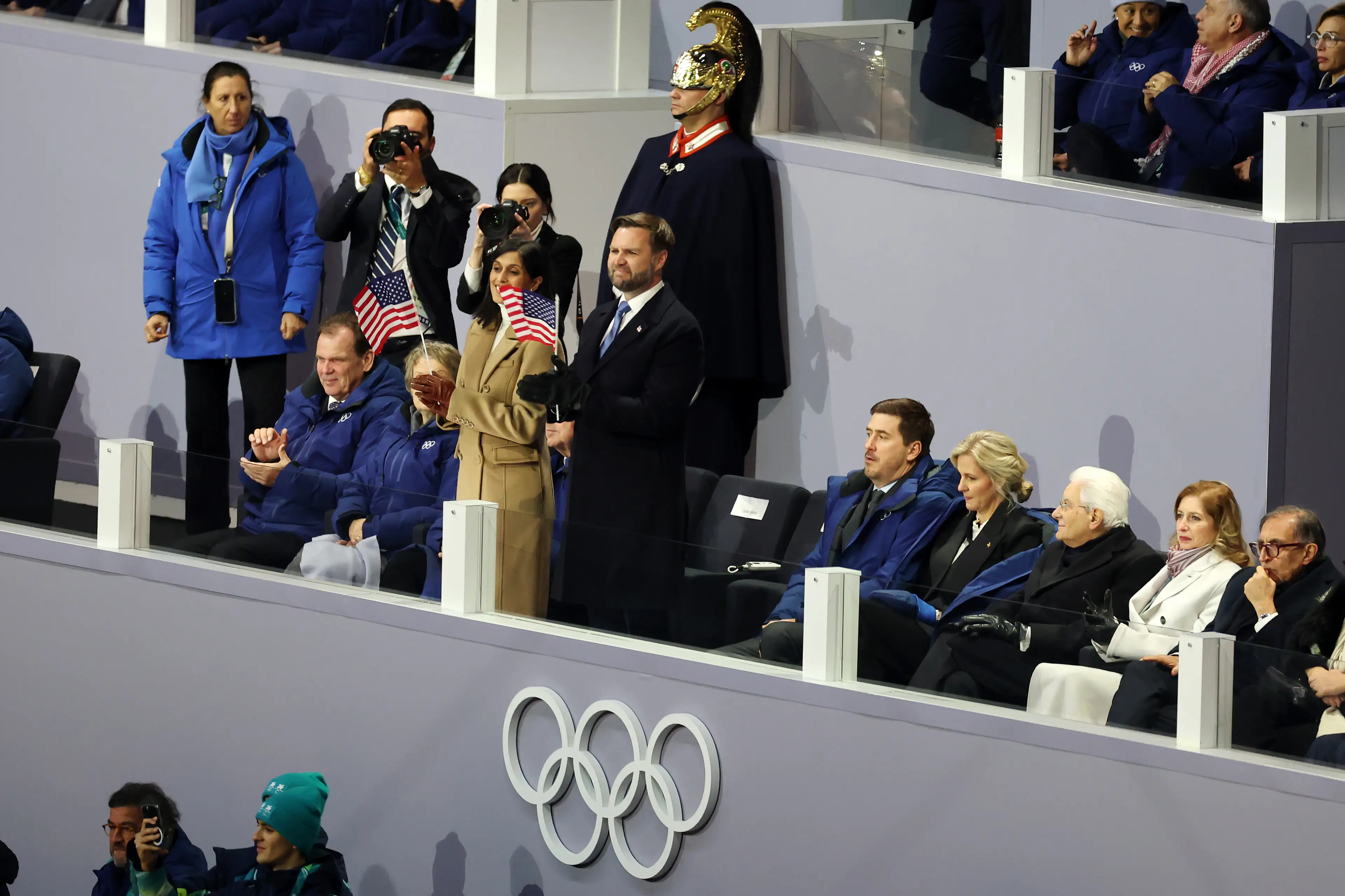 Vance and his lawyer wife were booed by the crowd at the Winter Olympics opening ceremony (Alexander Hassenstein/Getty Images)