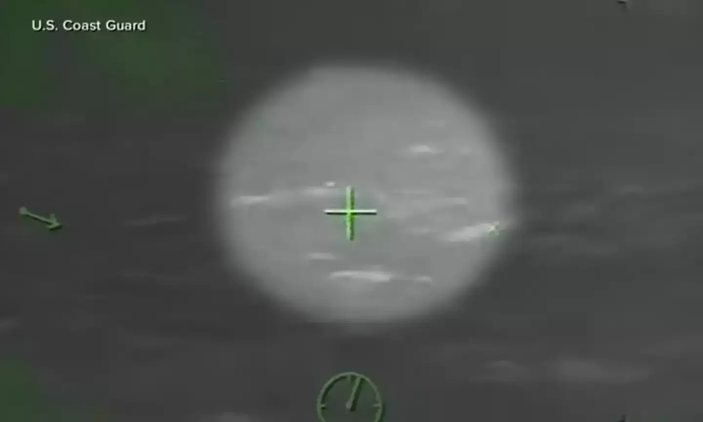 James Michael Grimes moments before his rescue (US Coastguard/ ABC7)