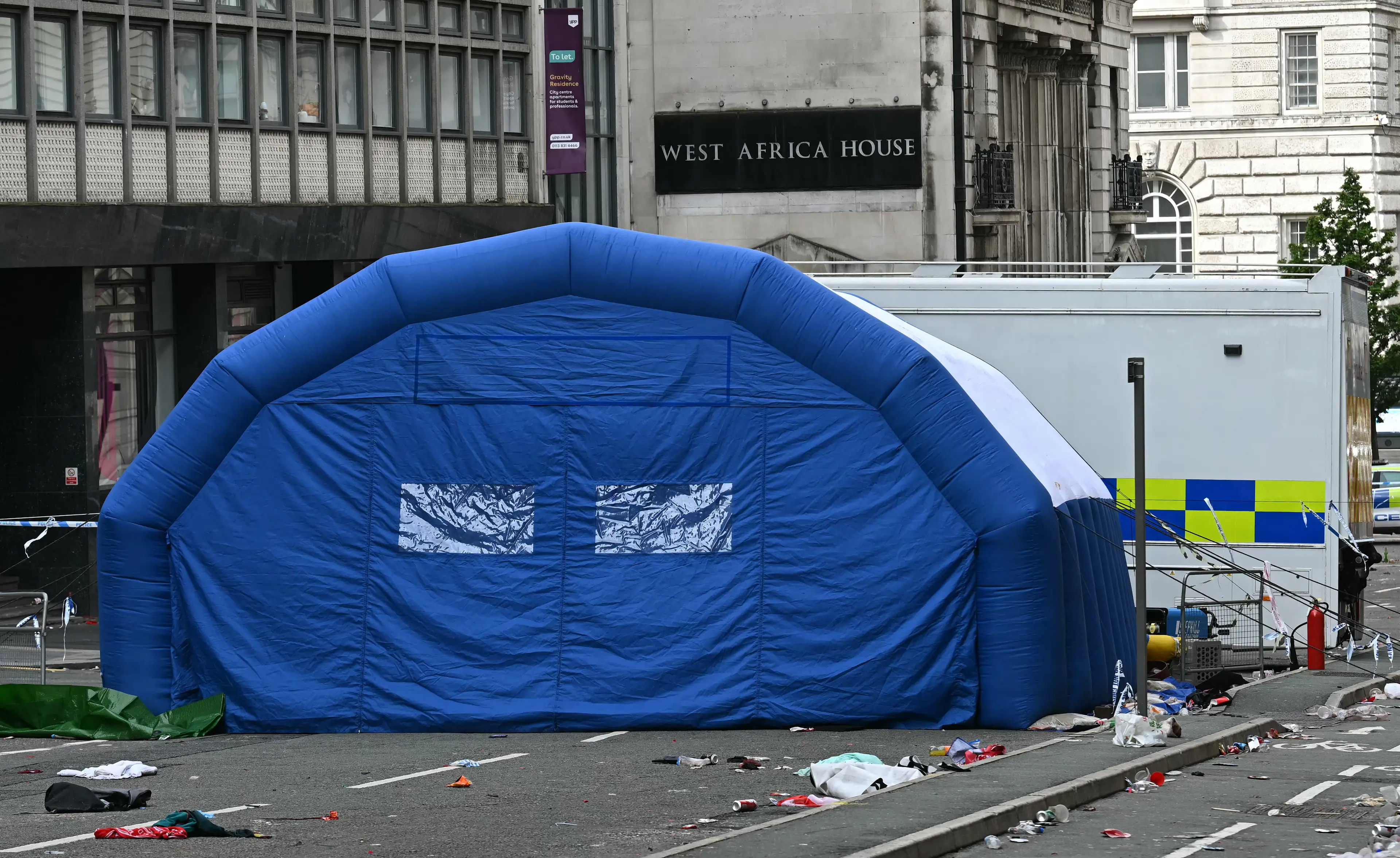 47 people were injured after a car was driven into a crowd of people in Liverpool (PAUL ELLIS/AFP via Getty Images)
