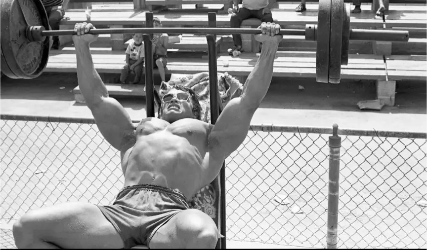 The former bodybuilder was renowned for his muscles.