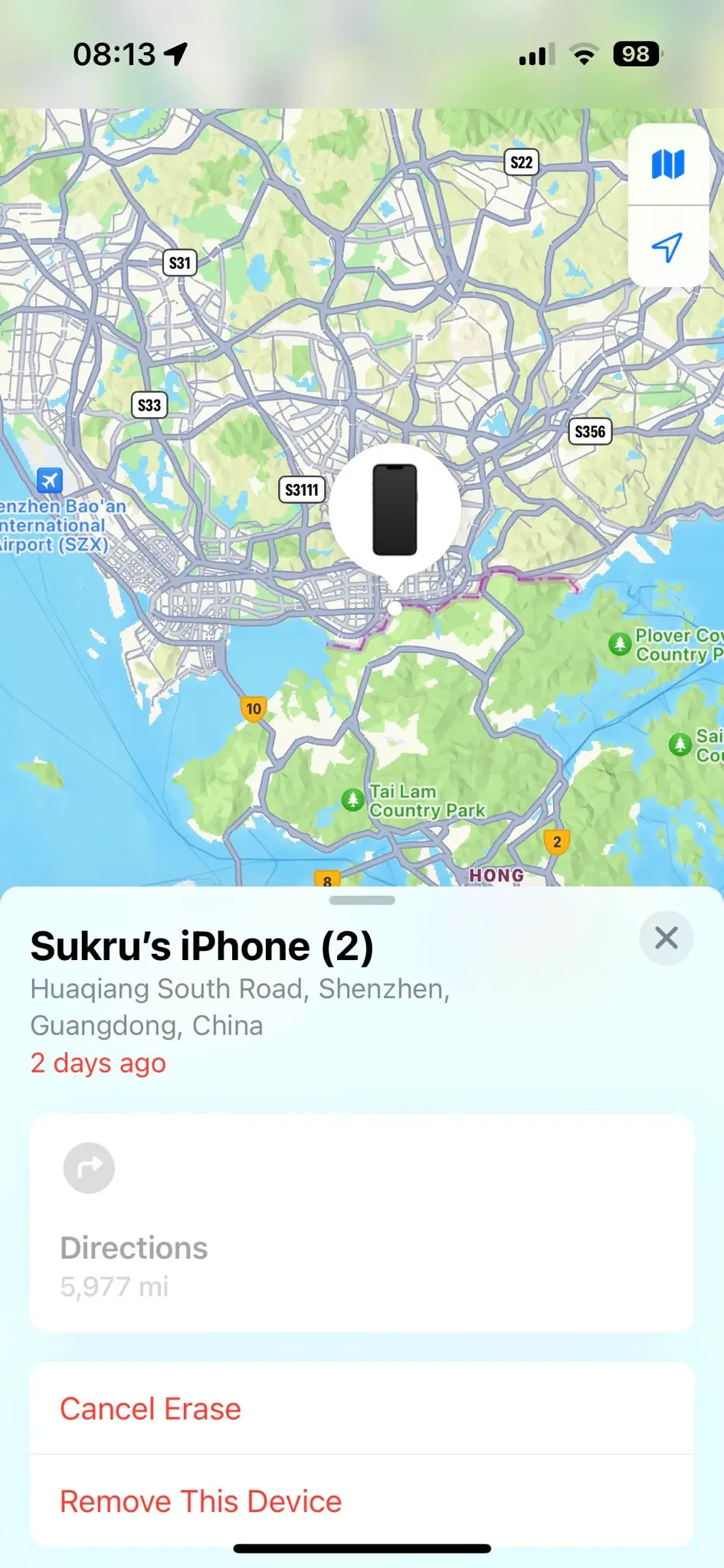 The 41-year-old has told of his shock after tracking his device to Shenzhen, China, two weeks later. (X/@sukru_haskan)
