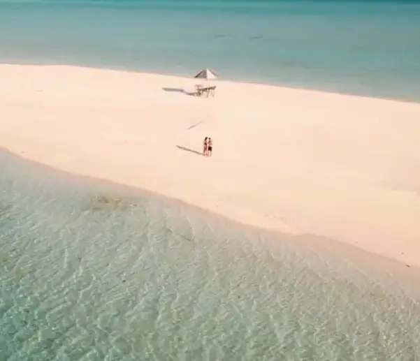 The TikToker said she didn't see any other travellers during her trip to Maratua Island.