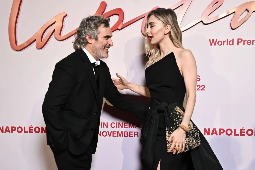 Joaquin Phoenix and Vanessa Kirby at the world premiere of Napoleon in Paris.