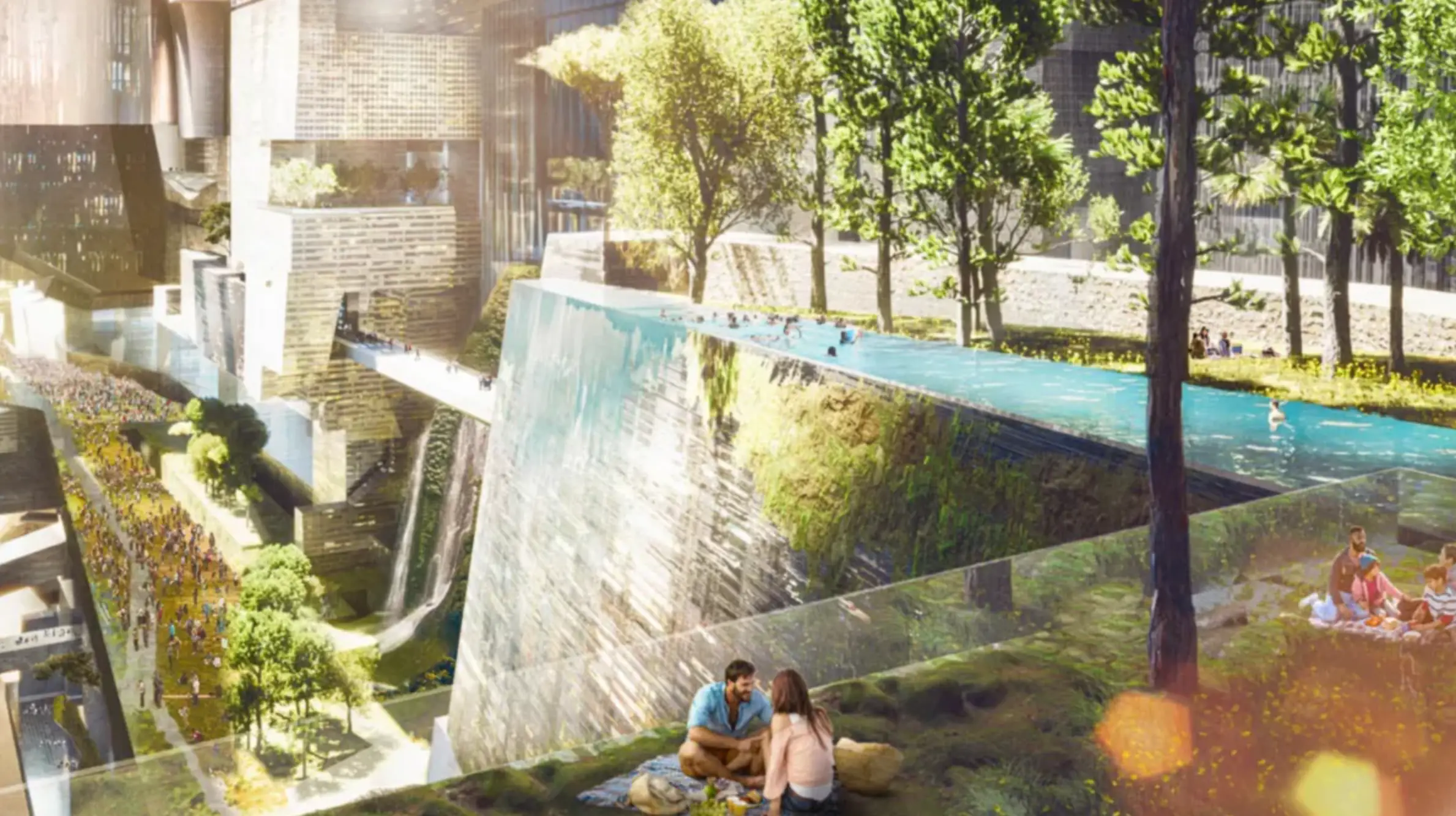 The city's interior was meant to be revolutionary, with no need for roads to get around (Neom)