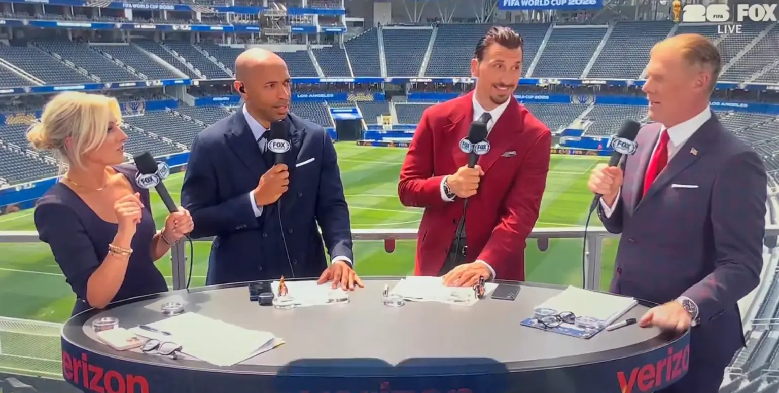 Rebecca Lowe was joined by Alexi Lalas, Thierry Henry and Zlatan Ibrahimovic for the coverage (Fox Sport)