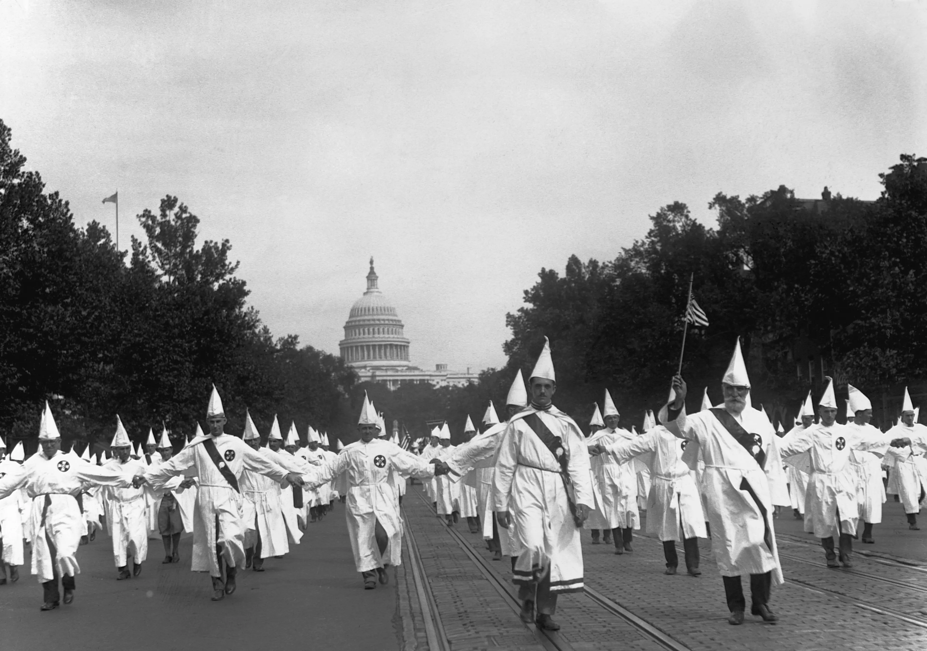 A KKK march in 1925 (Getty Stock Images)