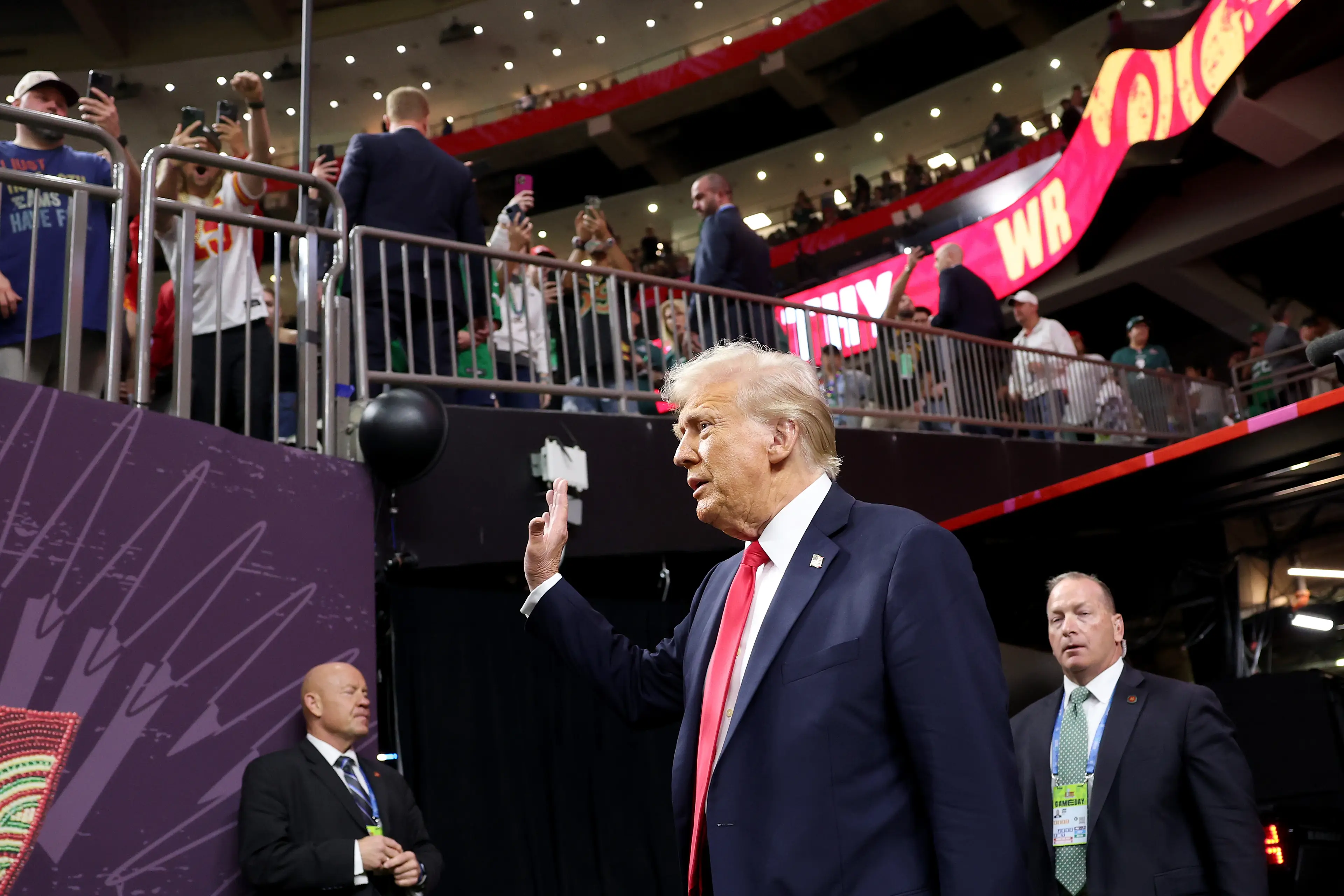 Trump, seen at last year's Super Bowl, isn't attending this year's game in person (Jamie Squire/Getty Images)