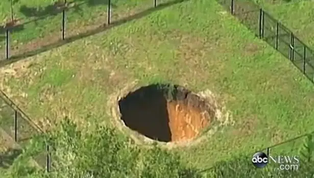 The sinkhole, which claimed a life in 2013, has reopened.