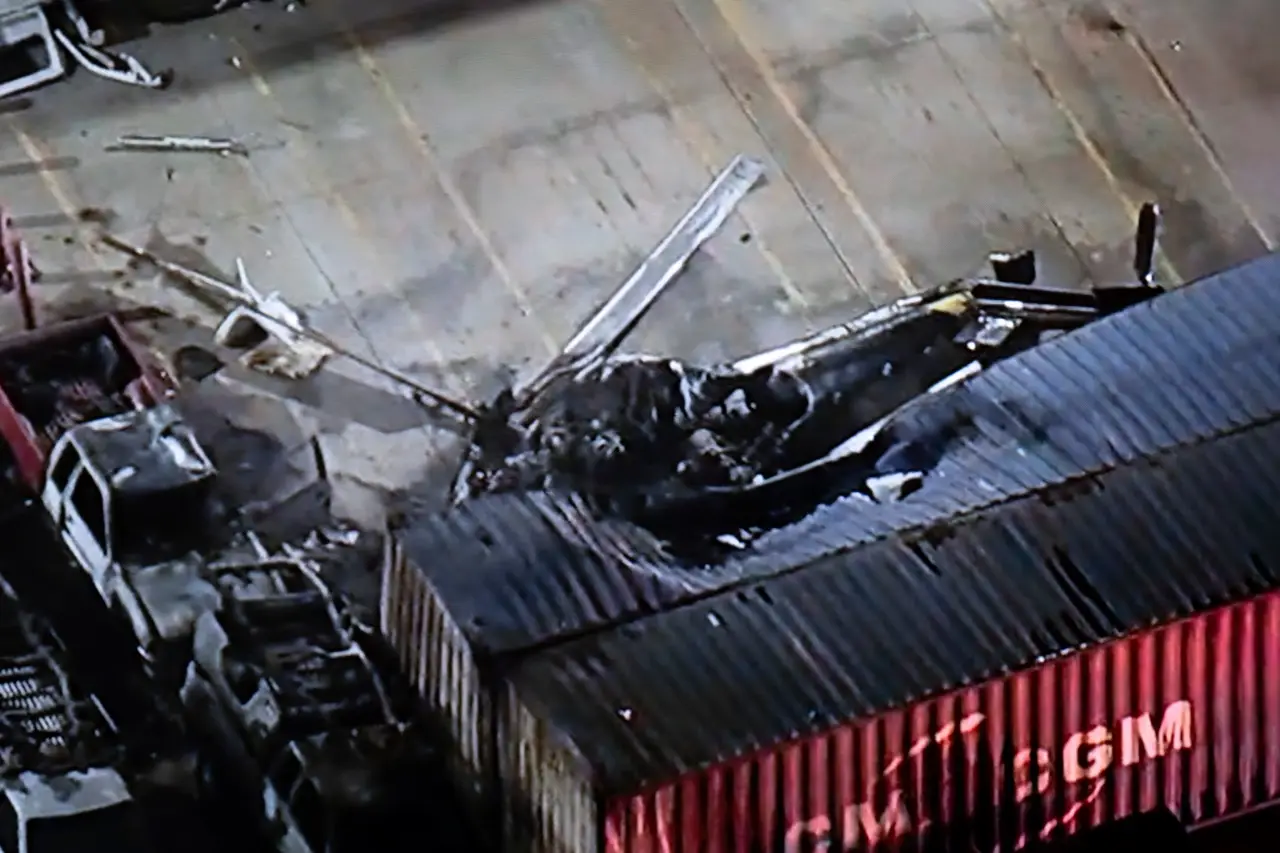 The helicopter crashed while it was covering a fatal bus collision (KABC-TV via AP)