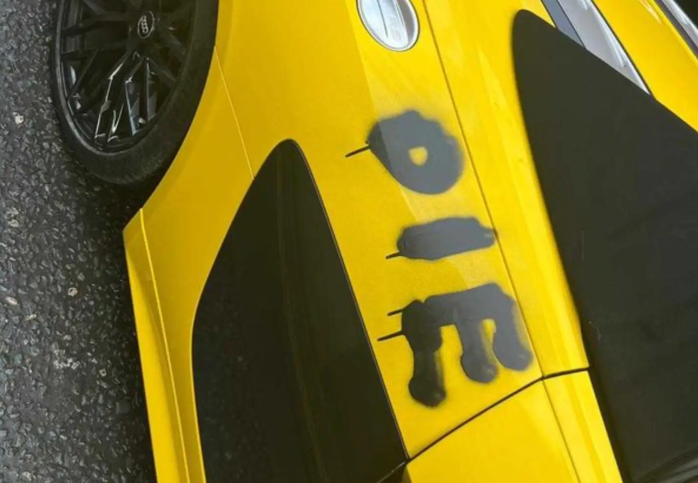 Khan found the vandalism when he returned from Manchester.