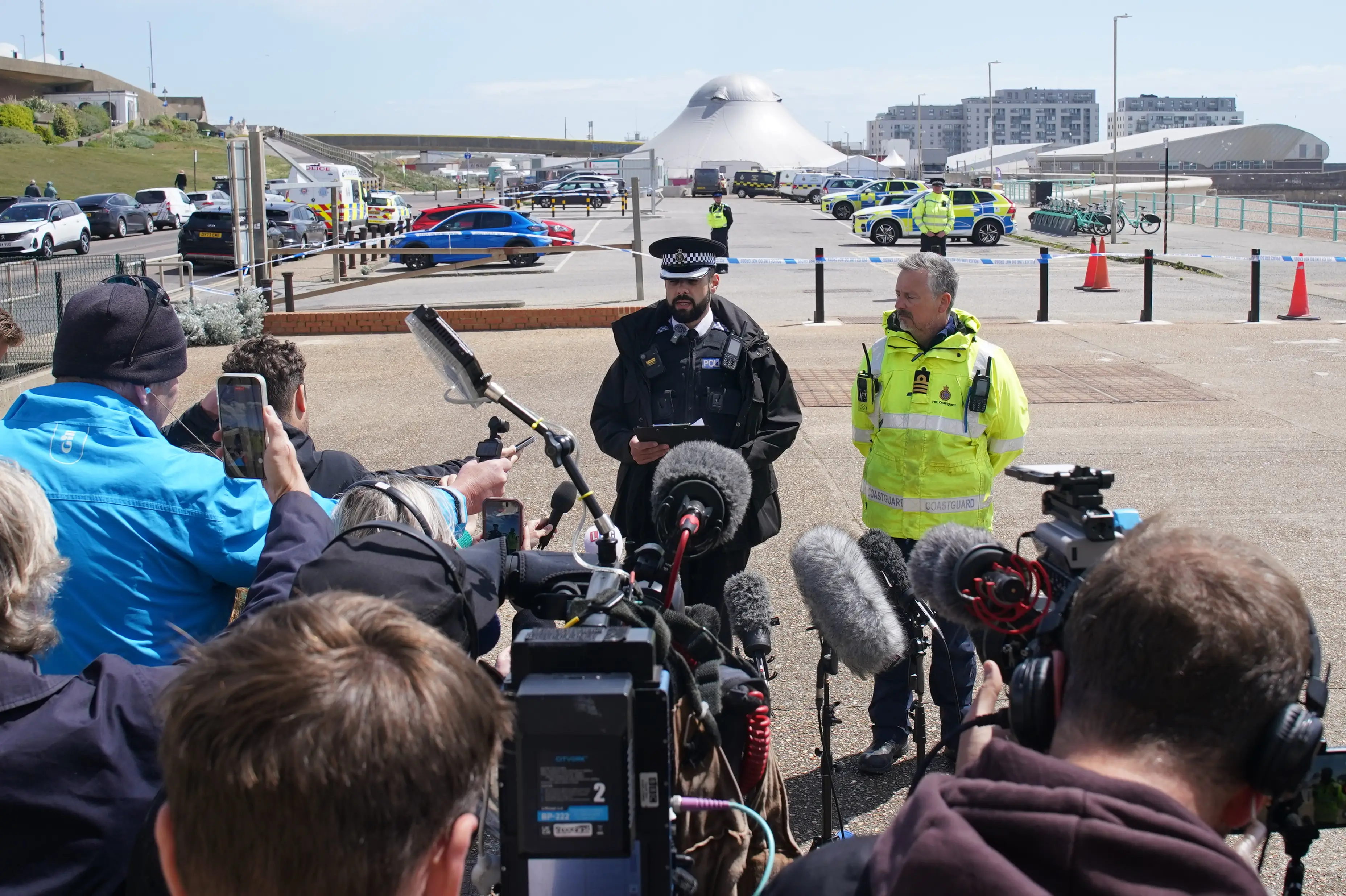 Superintendent Hays speaking to the media (PA)