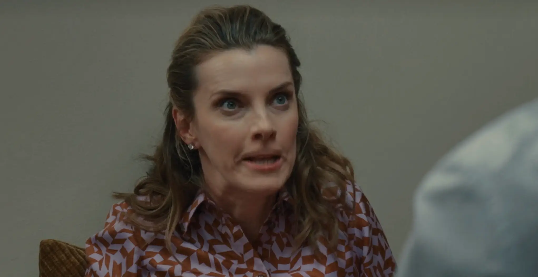 Betty Gilpin's character uses the opportunity of giving birth to force Daniel and Jackie to own up to their affair (Netflix)