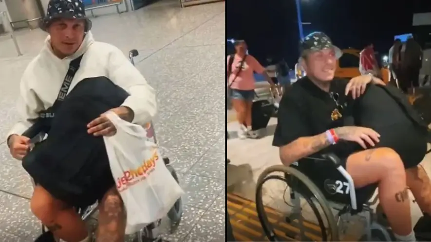 Holidaymaker Skips Two Hour Queue At Airport By Pretending He Needs A Wheelchair