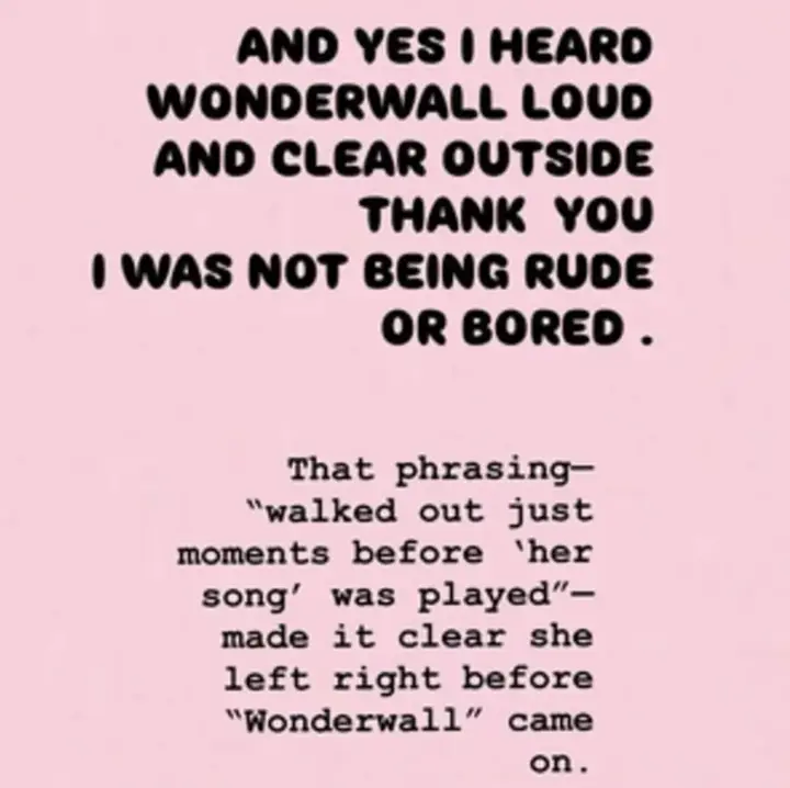 Meg Mathews fired back via Instagram Stories following the gig (Instagram/@megmatthewsofficial_)