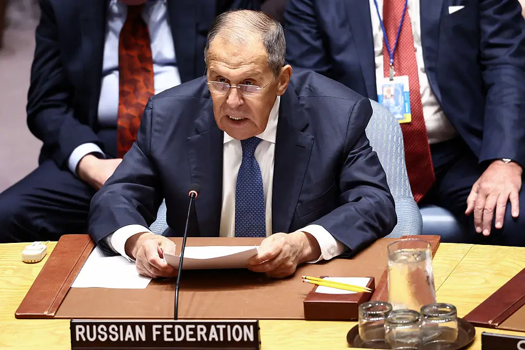 Lavrov claimed any war with Europe would be over quickly (CHARLY TRIBALLEAU / AFP via Getty Images)
