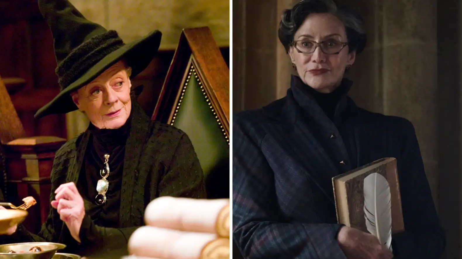 Maggie Smith and Janet McTeer as Professor McGonagall (Waner Bros/HBO)