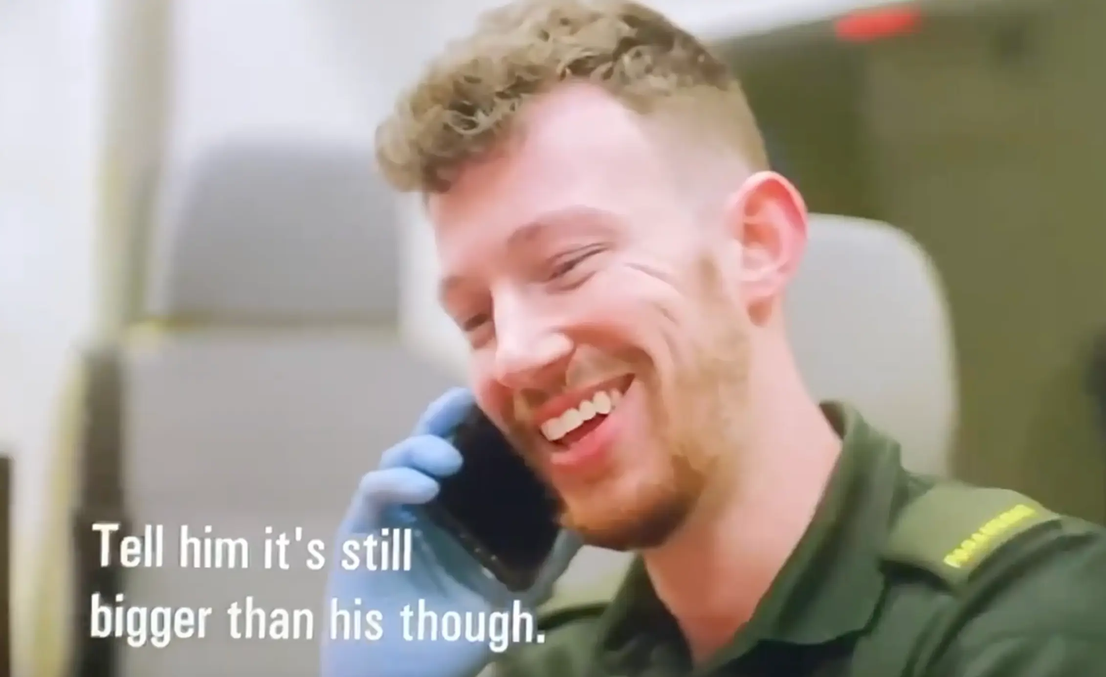 Everyone was in stitches at the bloke's side-splitting wise-crack.