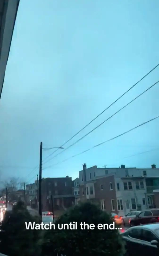 The sky flashed several different colours.