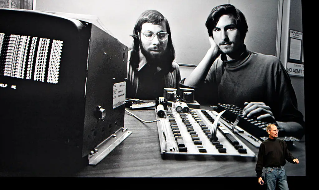 Steve Jobs and Steve Wozniak both became super rich from Apple (Tony Avelar/Bloomberg via Getty Images)