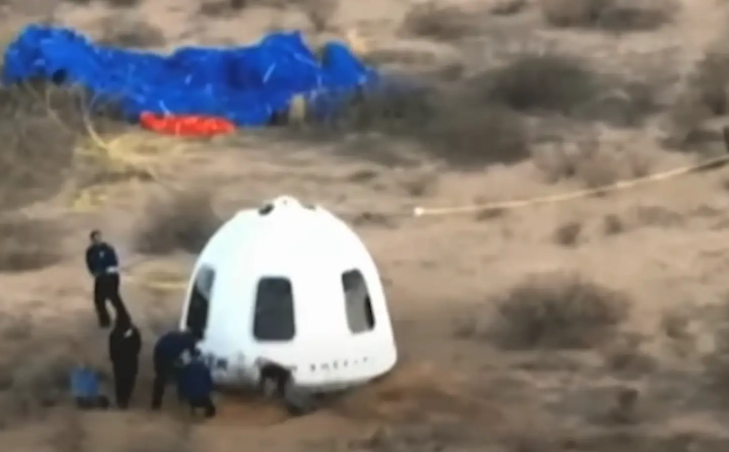 Bezos' blunder was caught on the Blue Origin livestream (Blue Origin)