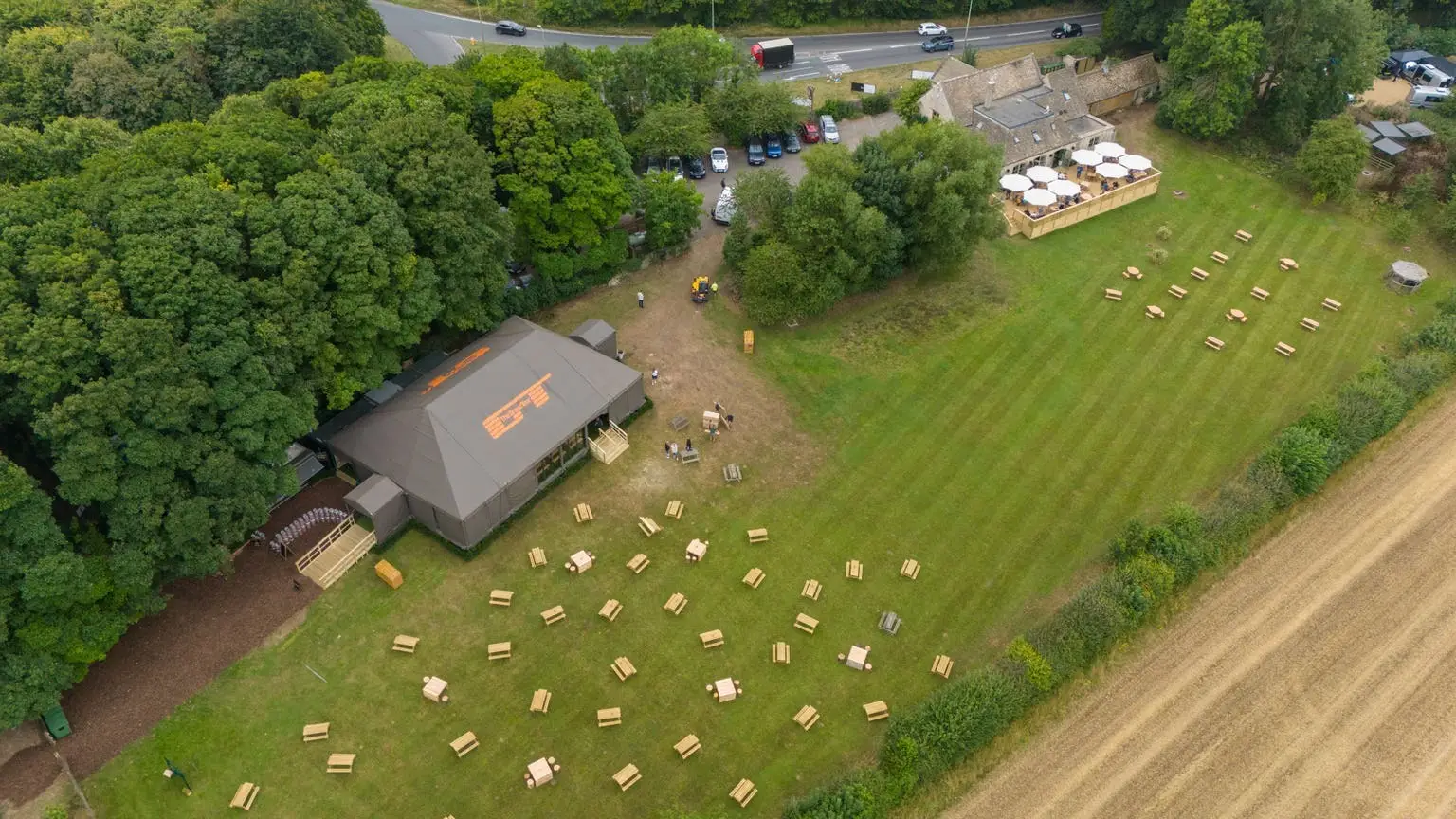 Clarkson has put up an old Grand Tour tent to deal with demand (Ben Birchall/PA Wire)