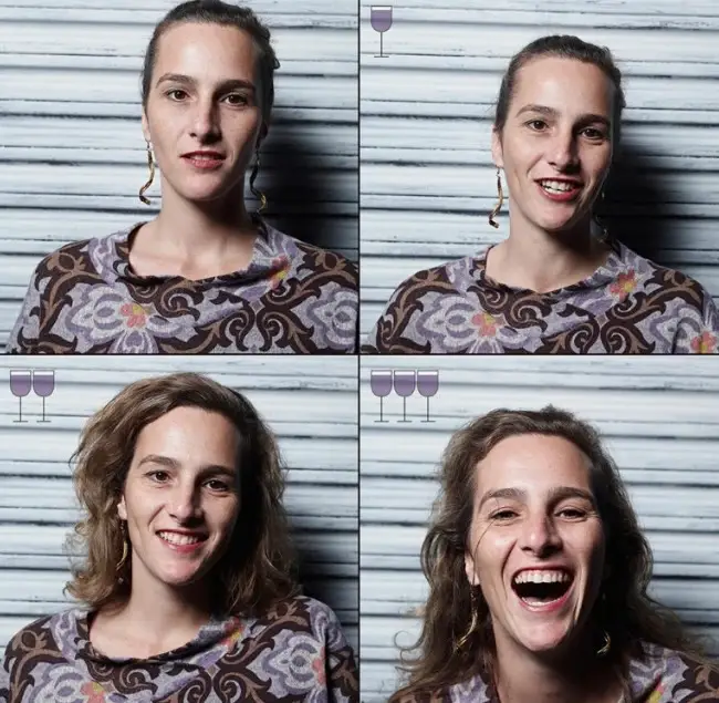 The Wine Project documented the change in mood people experience after drinking alcohol (Marcos Alberti)