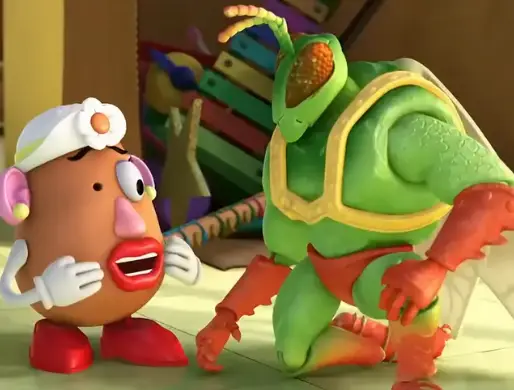 Twitch appeared in Toy Story 3 as one of Lotso's henchmen... henchtoys? (Pixar)