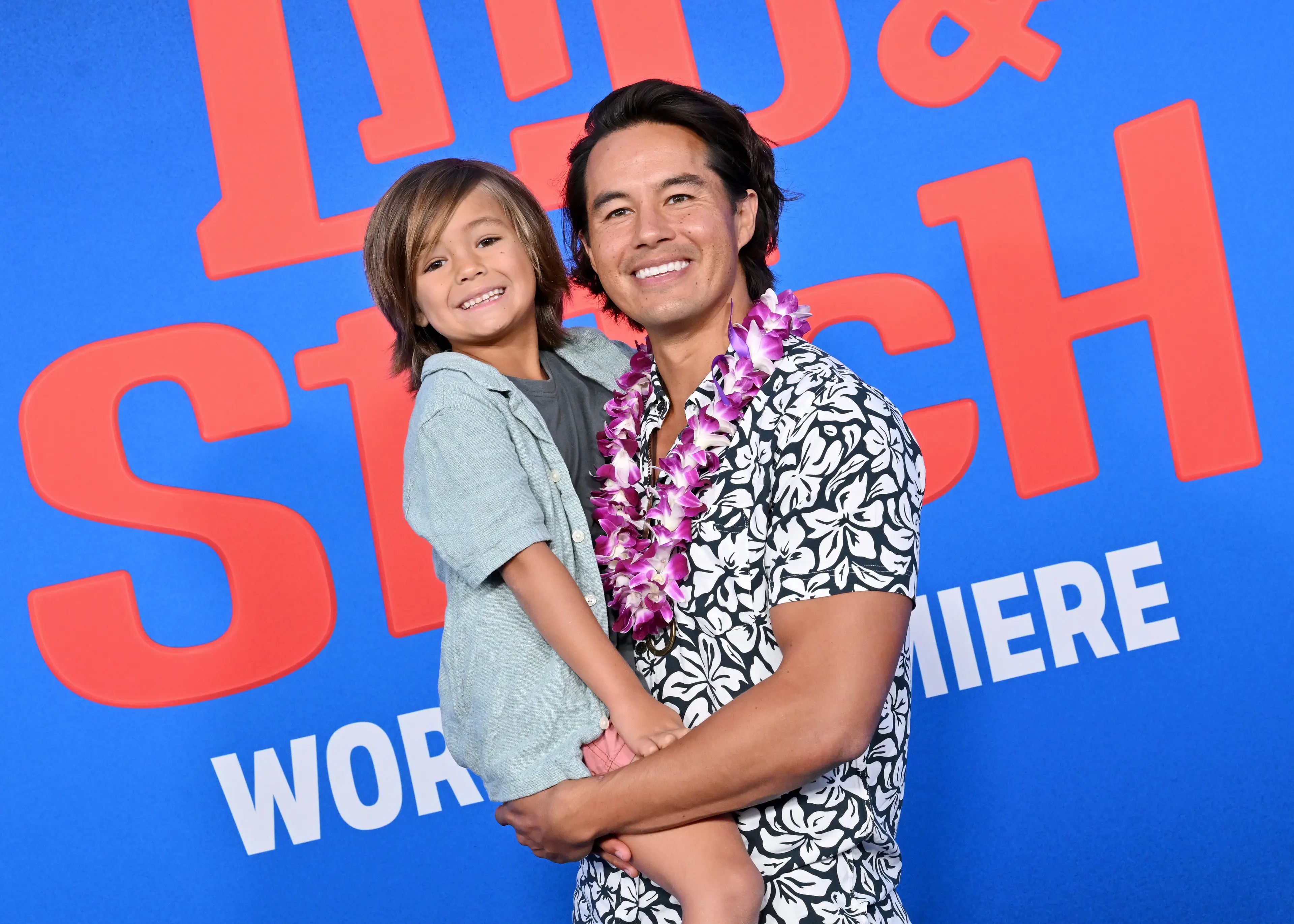 Garrett Gee and his son Calihan (Axelle/Bauer-Griffin/FilmMagic)