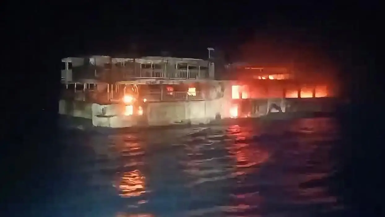 Coastguard issues update after Philippines ferry bursts into flames, killing five and leaving 86 missing