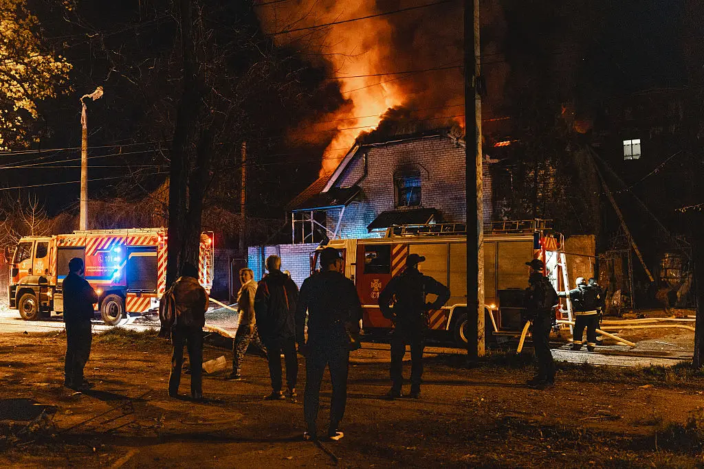Russia continues to murder Ukrainian civilians in their unprovoked invasion of the country, which has now been going for over three years (Arsen Dzodzaiev/Anadolu via Getty Images)