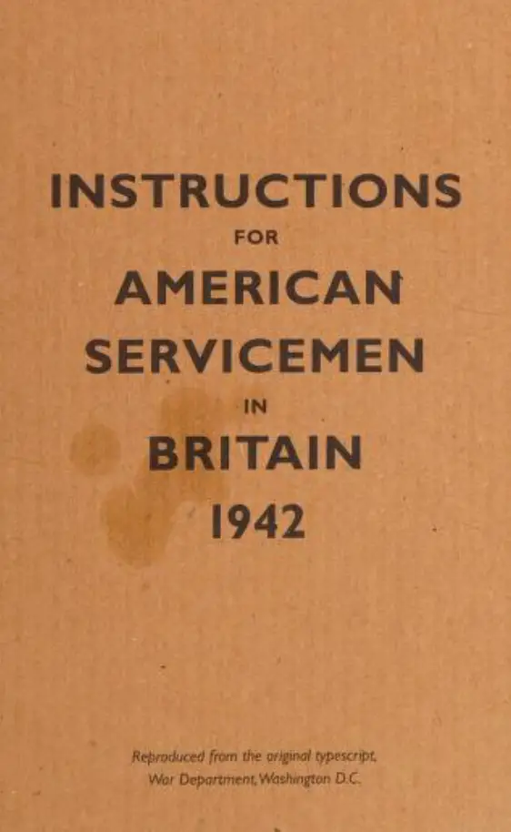 The book was given to Americans coming to Britain. (Bodleian Library, University of Oxford)