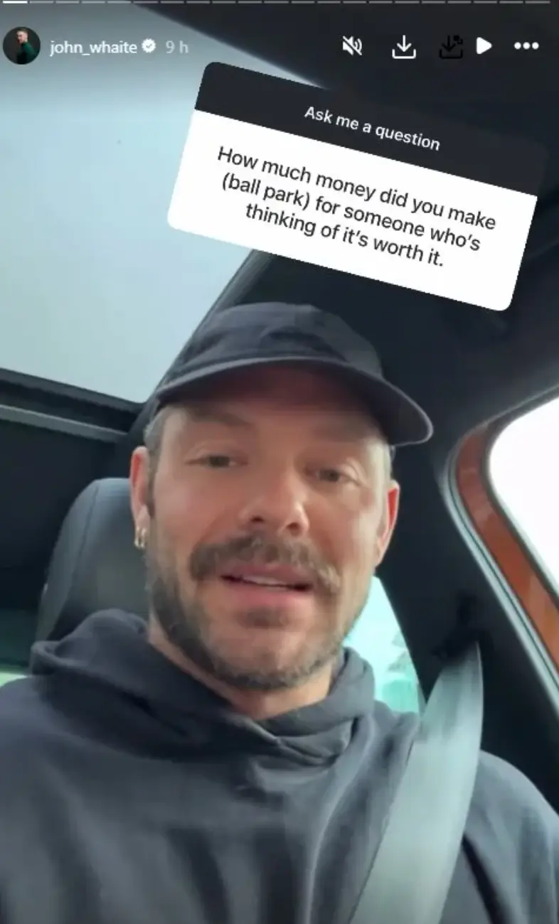 The former reality TV star opened up about his earnings on the site (Instagram/John_Whaite)