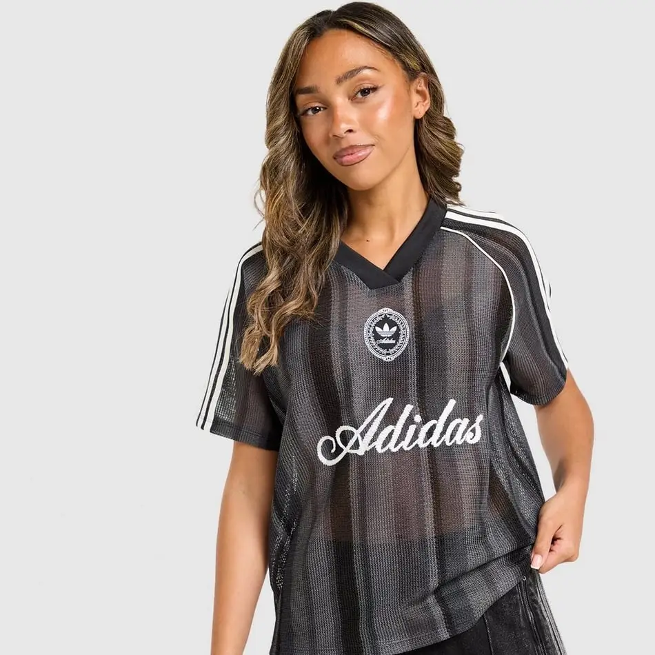 JDSports adidas crochet football shirt black 