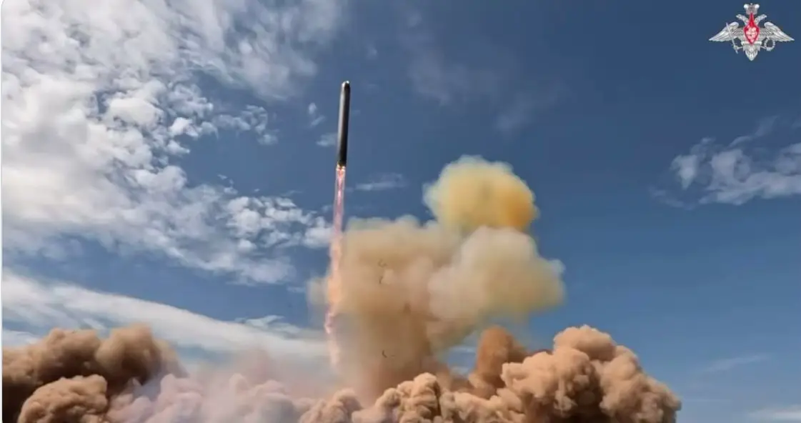 Russia said the 'world's most powerful' nuclear missile, Satan II, would be ready for combat by the end of the year (X/@MedvedevRussiaE)