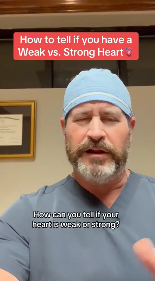 Cardiac surgeon Dr Jeremy London has revealed how to tell if your heart is weak or strong (TikTok/@drjeremylondon)