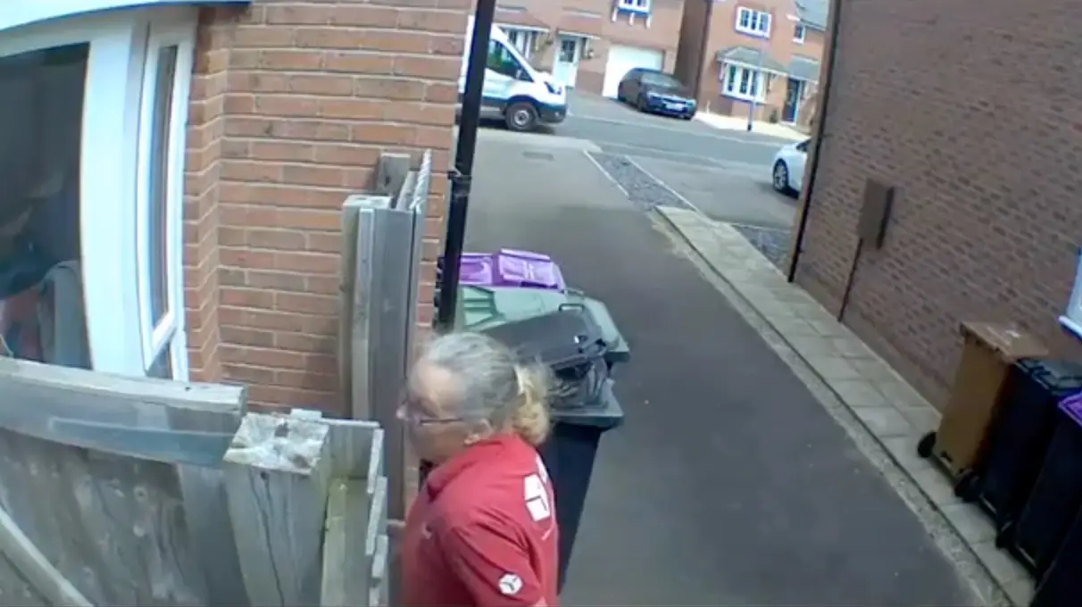 The valuable parcels were thrown over a 6ft-tall fence.