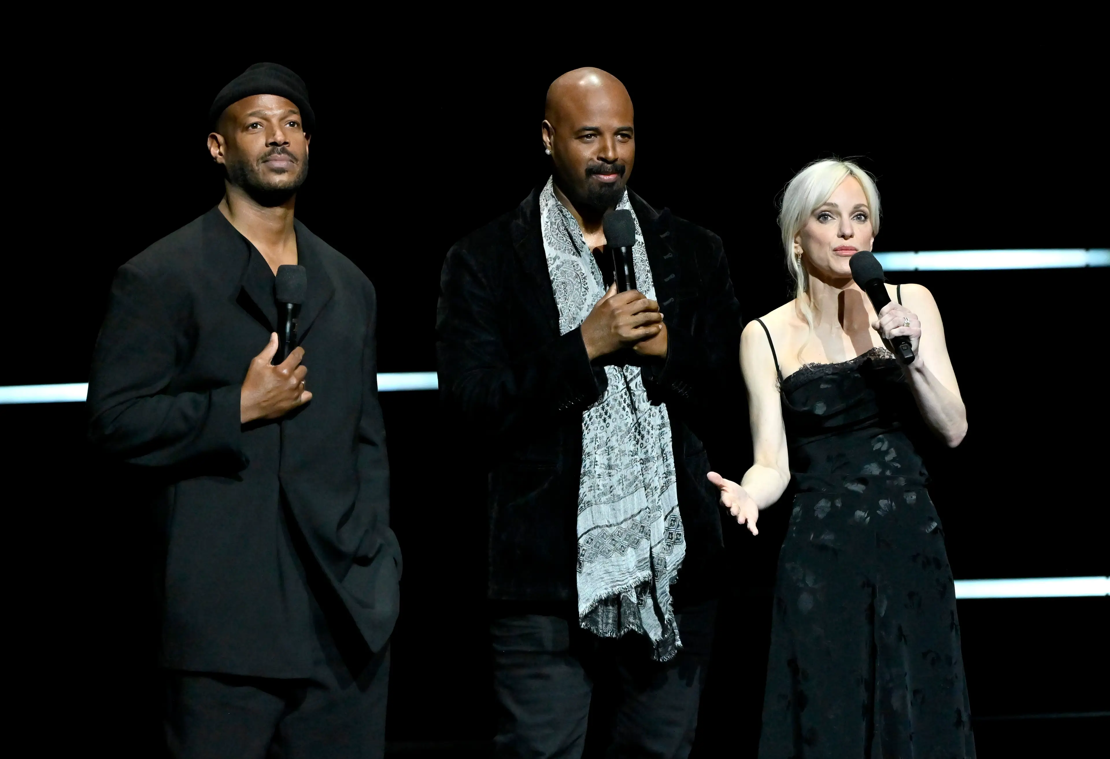 Anna Faris with Marlon and Shawn Wayans (David Becker/Getty Images for CinemaCon)
