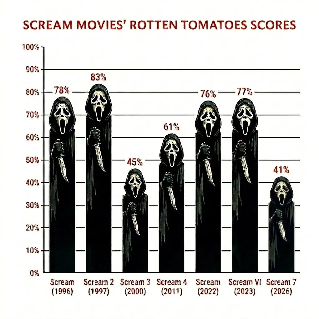 Scream 7 currently has the lowest Rotten Tomatoes score of the series (LADbible)