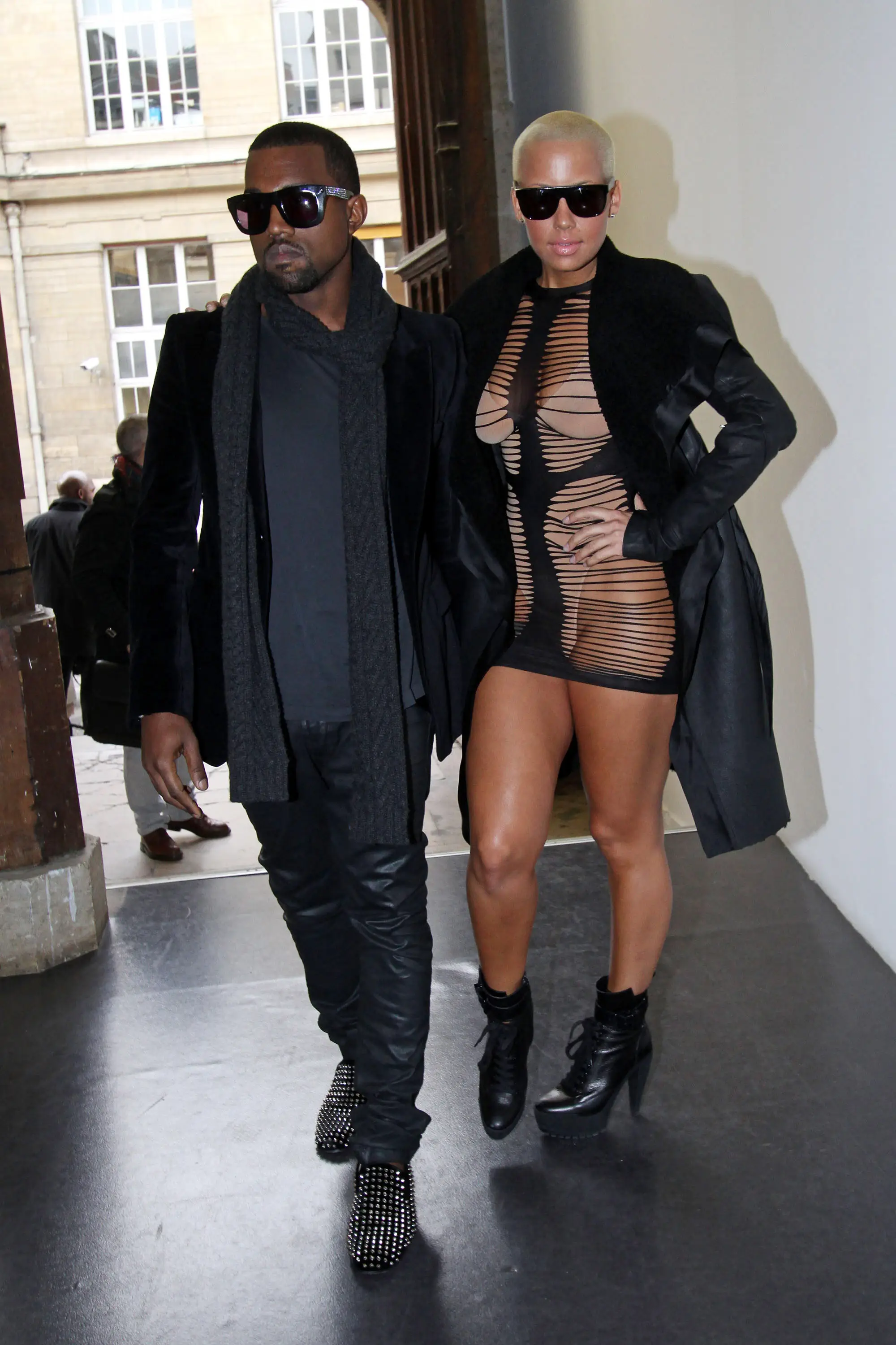 The model, seen arriving at Paris Fashion Week in 2010, claimed the rapper reduced her to tears over a clothing row once (Photo by Richard Bord/FilmMagic)