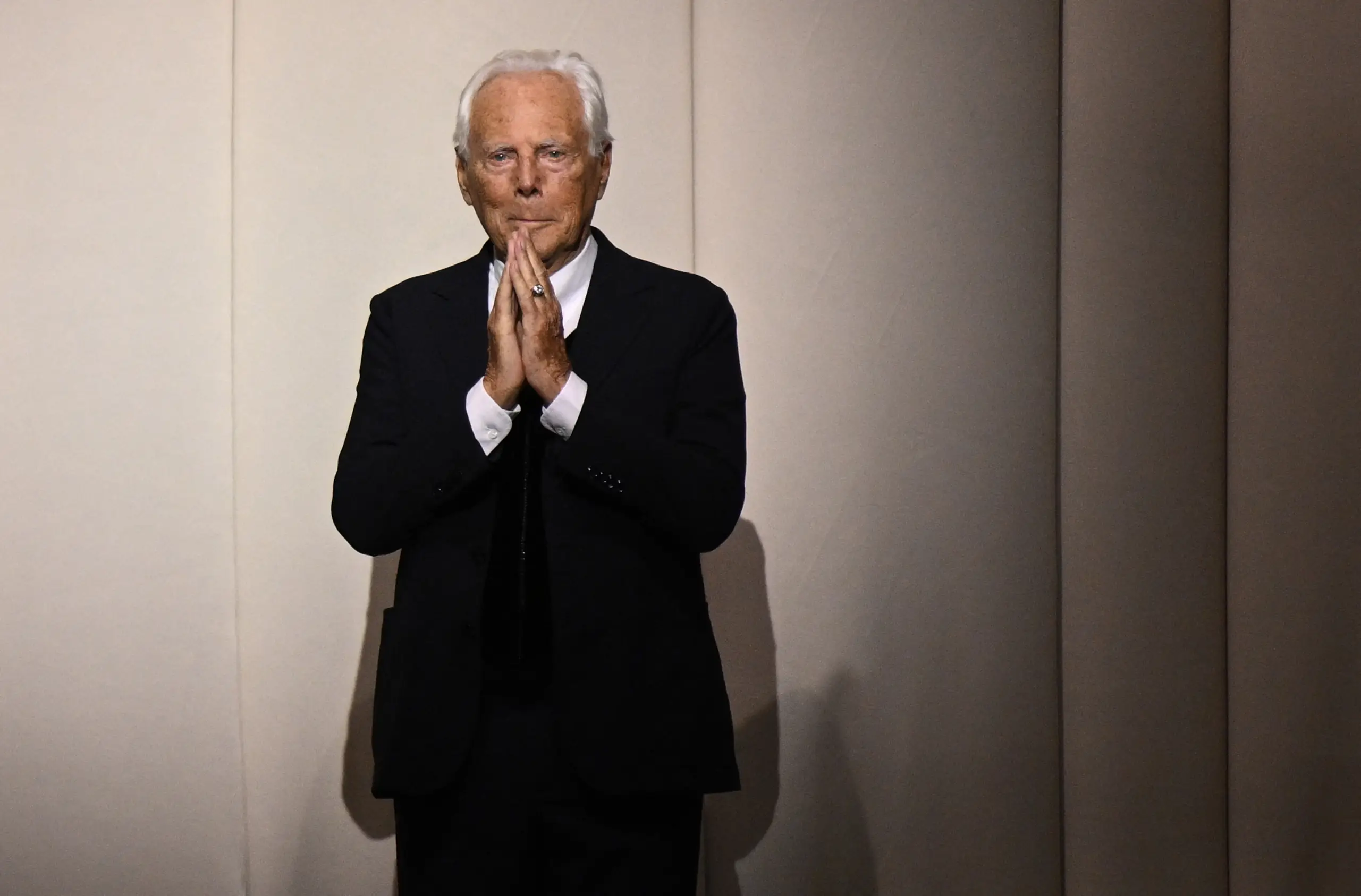 Giorgio Armani died at his home at the age of 91 (BERTRAND GUAY/AFP via Getty Images)