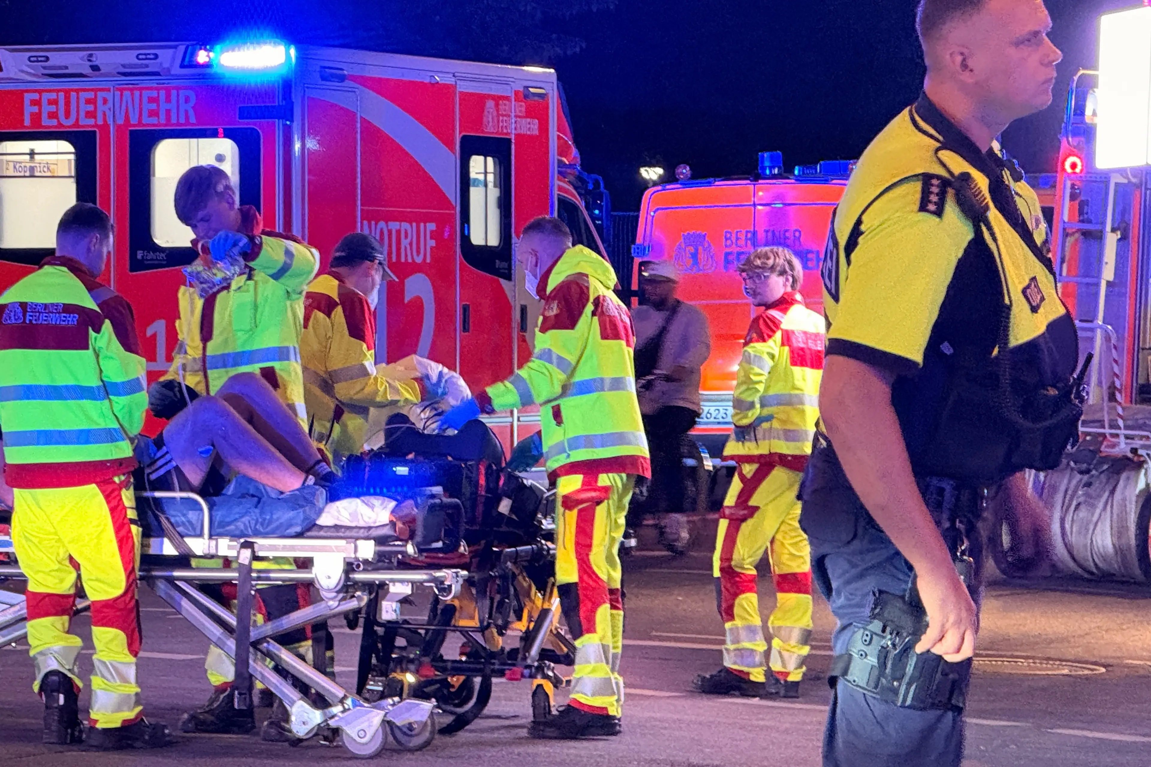 Police said some of the injuries are ‘life-threatening’ (Andreas Rabenstein/dpa via AP)