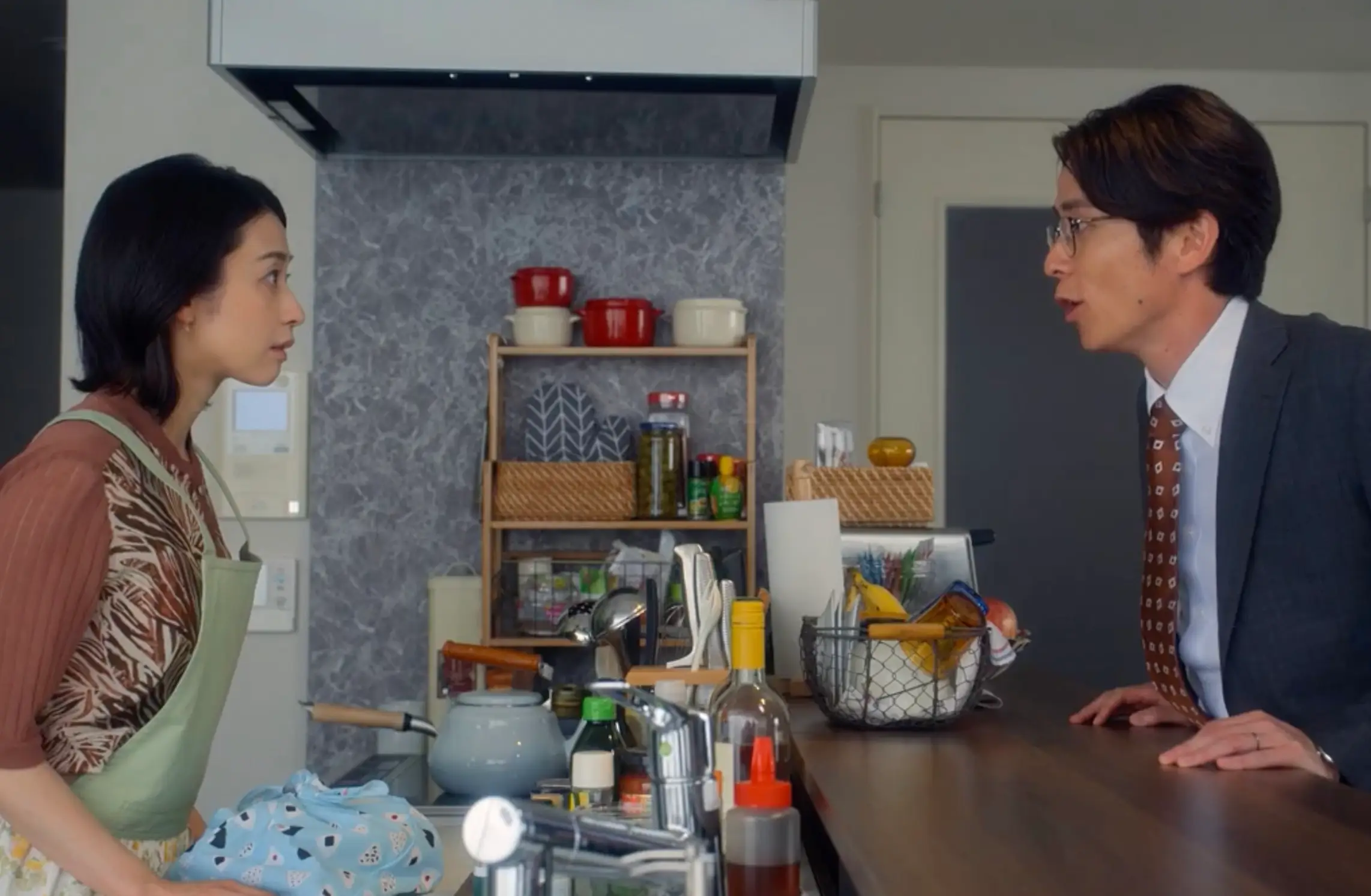 One storyline sees a husband beg his wife to have an affair with his colleague.