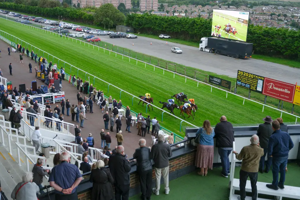 Those watching the races in Brighton were delighted to hear John Hunt's voice again (Alan Crowhurst/Getty Images)