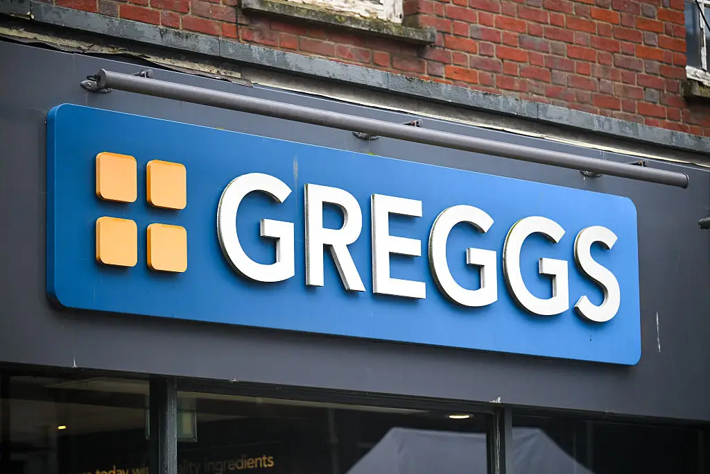 The iconic Greggs logo (Finnbarr Webster/Getty Images)