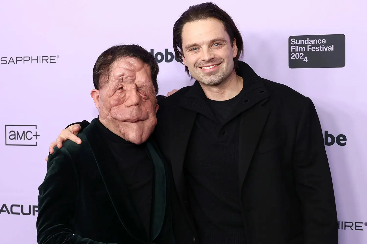 Sebastian Stan and Adam Pearson's new movie is out now (Matt Winkelmeyer/Getty)
