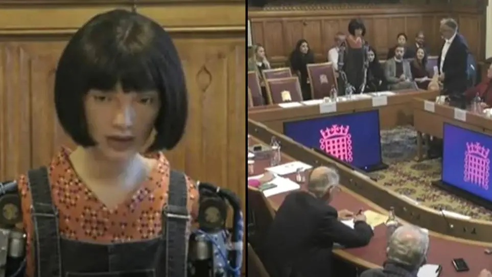Robot says AI is a ‘threat’ as owner is forced to reset it as it gives evidence at House of Lords