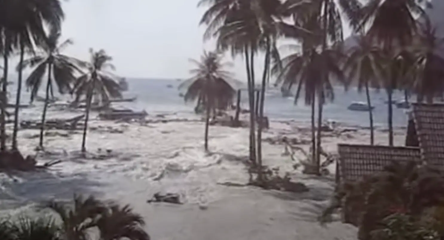 The 2004 tsunami was one of the largest that has ever been recorded. (YouTube/@kallewidelius9395)