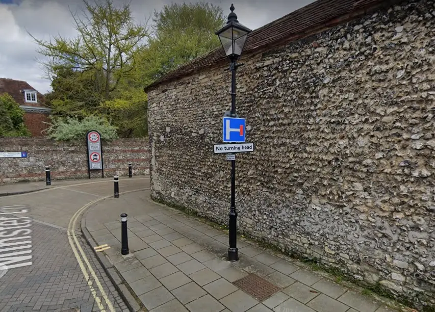 This is the sign that's causing so much confusion, you can find it in Winchester.